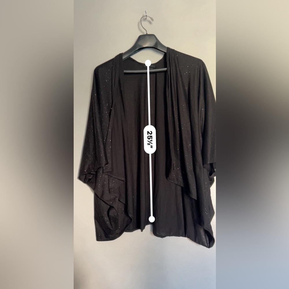 Steve Madden - Black Cardigan Wrap One Size Preowned oversized - Picture 6 of 8